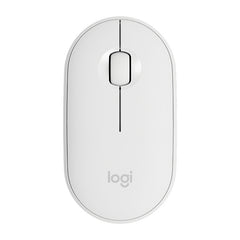 Logitech Pebble Cobblestone Shape Thin 3-keys 1000DPI Mute Wireless Bluetooth Optical Mouse, Wireless Range: 10m