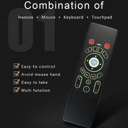 T6 Colorful Light Version Air Mouse 2.4GHz Wireless Keyboard Remote Controller with Touchpad & IR Learning for PC, Android TV Box / Smart TV, Multi-media Devices, T6