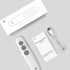 Doosl DSIT007 2.4GHz Rechargeable Powerpoint Presentation Wireless Cliker Remote Control Pen, Control Distance: 10m(White), DSIT007