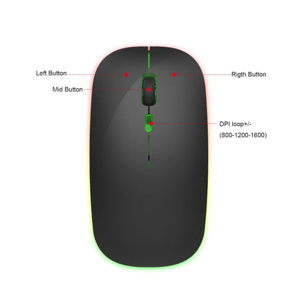 HXSJ M40 4 Key 2.4G Colorful Wireless Silent Mouse