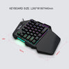 HXSJ V100 Universal One-hand 35-Keys Mechanical Blue Axis Seven-color Backlight Wired Gaming Keyboard, Length: 1.6m, V100