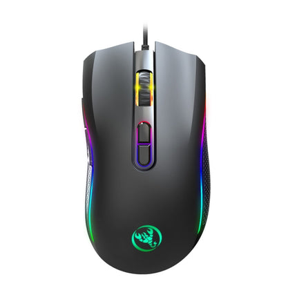 HXSJ A869 Type-C 7200dpi 6-modes Adjustable 7-keys RGB Light Wired Game Mouse, A869RGB-TYPE-C