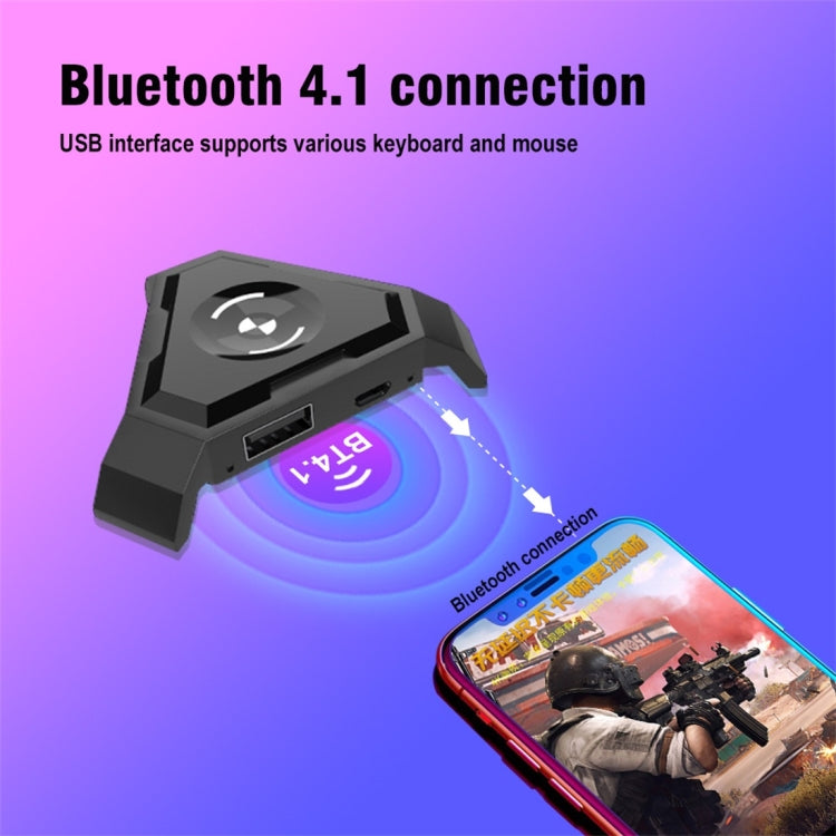 HXSJ P5 Bluetooth 4.1 Keyboard Mouse Bluetooth Gaming Converter, Can Not Be Pressed Version