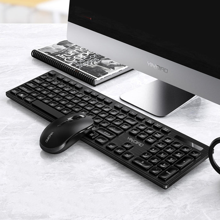 YINDIAO V3 Max Business Office Silent Wireless Keyboard Mouse Set