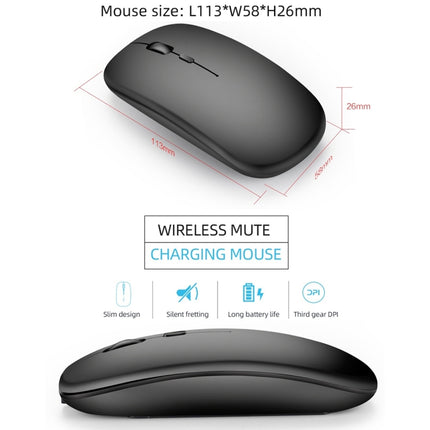 HXSJ M90 2.4GHz Ultrathin Mute Rechargeable Dual Mode Wireless Bluetooth Notebook PC Mouse