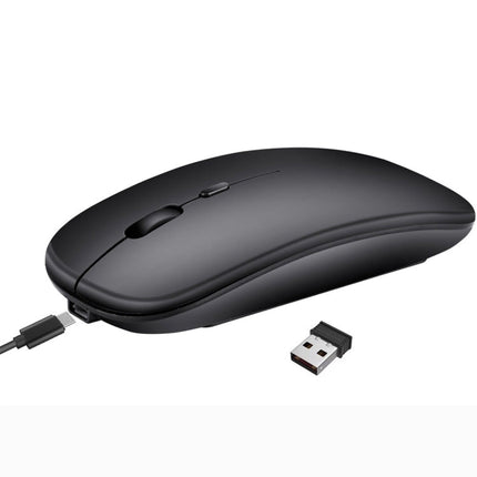 HXSJ M90 2.4GHz Ultrathin Mute Rechargeable Dual Mode Wireless Bluetooth Notebook PC Mouse