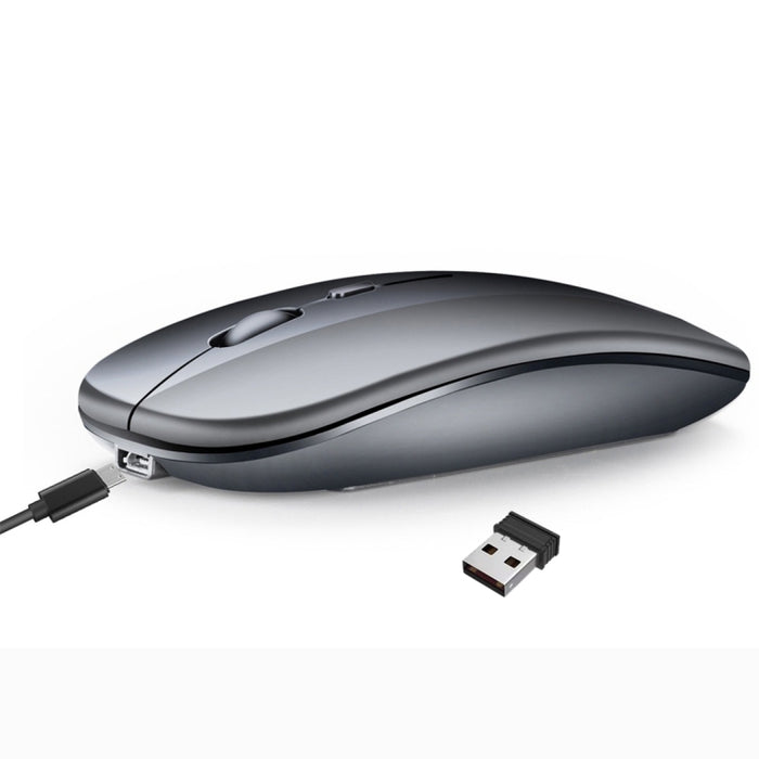 HXSJ M90 2.4GHz Ultrathin Mute Rechargeable Dual Mode Wireless Bluetooth Notebook PC Mouse