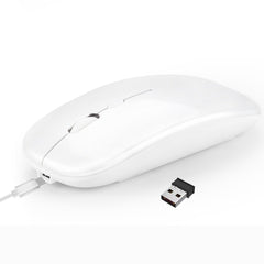 HXSJ M90 2.4GHz Ultrathin Mute Rechargeable Dual Mode Wireless Bluetooth Notebook PC Mouse
