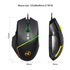 HXSJ  V100 + A876 Mobile Game One Hand Wired Keyboard + Mouse Set, V100+A876