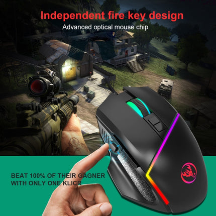 HXSJ  V100 + A876 Mobile Game One Hand Wired Keyboard + Mouse Set, V100+A876