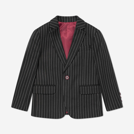 SUITLAB London Boys Striped 3 Piece Suit Set in Black