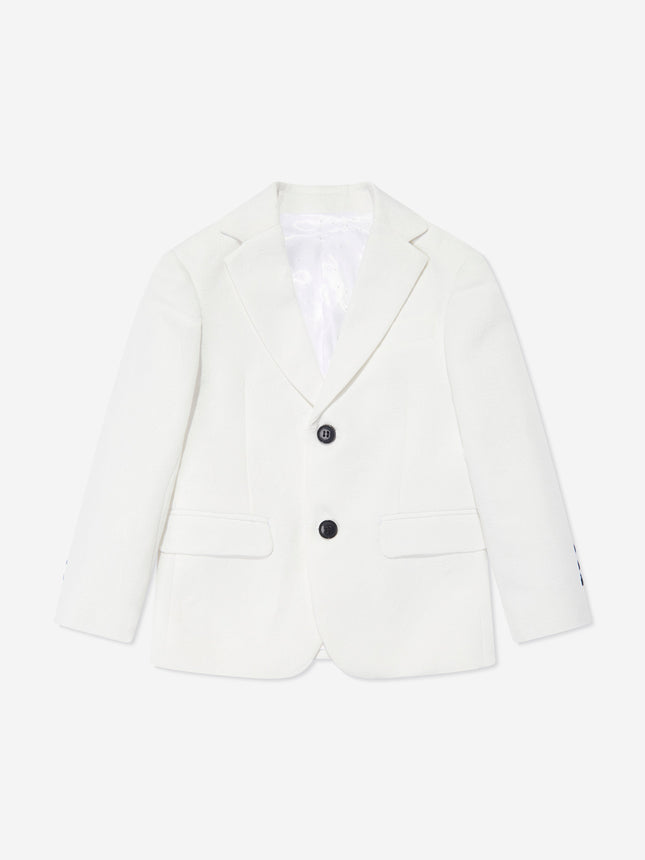 SUITLAB London Boys Tuxedo 3 Piece Suit Set in White