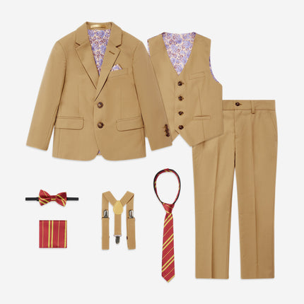 SUITLAB London Boys 7 Piece Suit Set in Beige