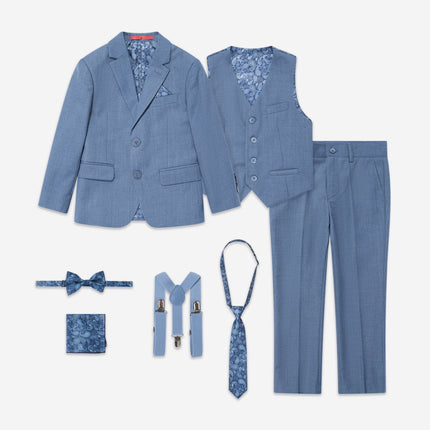 SUITLAB London Boys 7 Piece Suit Set in Blue
