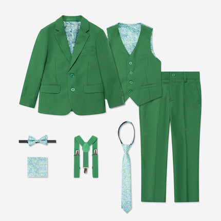 SUITLAB London Boys 7 Piece Suit Set in Green