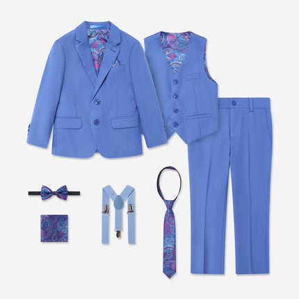 SUITLAB London Boys 7 Piece Suit Set in Blue