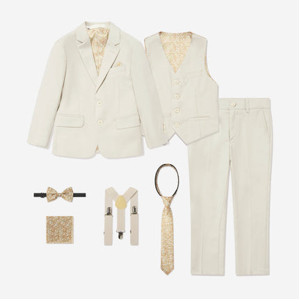 SUITLAB London Boys 7 Piece Suit Set in Beige