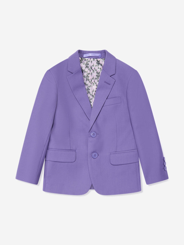 SUITLAB London Boys 7 Piece Suit Set in Purple