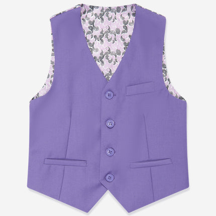 SUITLAB London Boys 7 Piece Suit Set in Purple