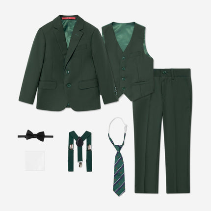 SUITLAB London Boys 7 Piece Suit Set in Green