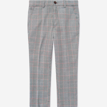 SUITLAB London Boys Checked 3 Piece Suit Set in Grey