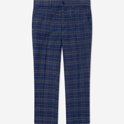 SUITLAB London Boys Checked 3 Piece Suit Set in Navy