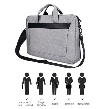 DJ06 Oxford Cloth Waterproof Wear-resistant Portable Expandable Laptop Bag for 13.3 inch Laptops, with Detachable Shoulder Strap, 13.3 inch