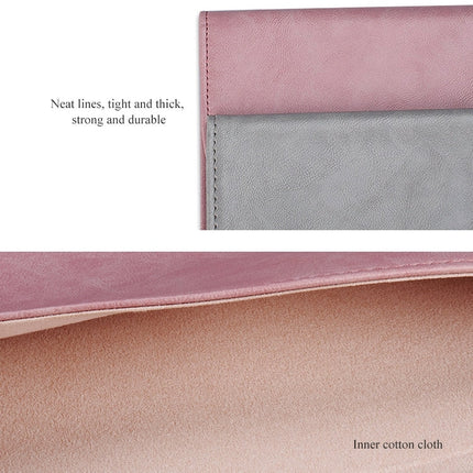 PU01S PU Leather Horizontal Invisible Magnetic Buckle Laptop Inner Bag for 14.1 inch laptops, with Small Bag, 14.1 inch with Small Bag