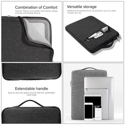 13.3 inch Universal Fashion Soft Laptop Denim Bags Portable Zipper Notebook Laptop Case Pouch for MacBook Air / Pro, Lenovo and other Laptops, Size: 35.5x26.5x2cm, 13.3 inch Purple, 13.3 inch Magenta, 13.3 inch Blue, 13.3 inch Grey, 13.3 inch Dark Blue...