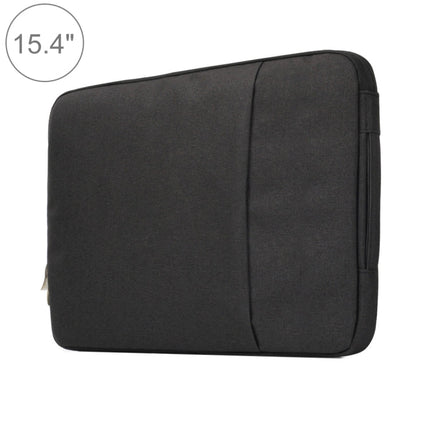 15.4 inch Universal Fashion Soft Laptop Denim Bags Portable Zipper Notebook Laptop Case Pouch for MacBook Air / Pro, Lenovo and other Laptops, Size: 39.2x28.5x2cm, 15.4 inch Grey, 15.4 inch Dark Blue, 15.4 inch Black