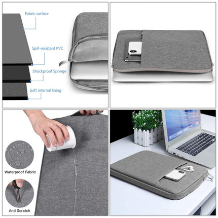 15.4 inch Universal Fashion Soft Laptop Denim Bags Portable Zipper Notebook Laptop Case Pouch for MacBook Air / Pro, Lenovo and other Laptops, Size: 39.2x28.5x2cm, 15.4 inch Grey, 15.4 inch Dark Blue, 15.4 inch Black