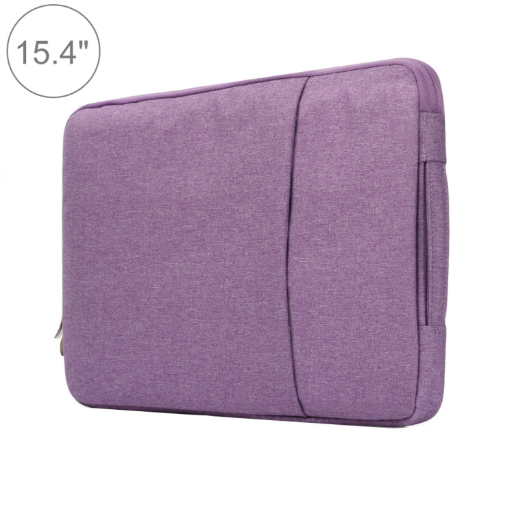 15.4 inch Universal Fashion Soft Laptop Denim Bags Portable Zipper Notebook Laptop Case Pouch for MacBook Air / Pro, Lenovo and other Laptops, Size: 39.2x28.5x2cm, 15.4 inch Purple, 15.4 inch Magenta, 15.4 inch Blue, 15.4 inch Grey, 15.4 inch Dark Blue...