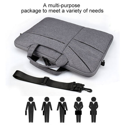 ST02S Waterproof Tear Resistance Hidden Portable Strap One-shoulder Handbag for 14.1 inch Laptops, with Suitcase Belt, ST02S 14.1 inch Pink, ST02S 14.1 inch Light Grey, ST02S 14.1 inch Navy Blue, ST02S 14.1 inch Black, ST02S 14.1 inch Dark Gray