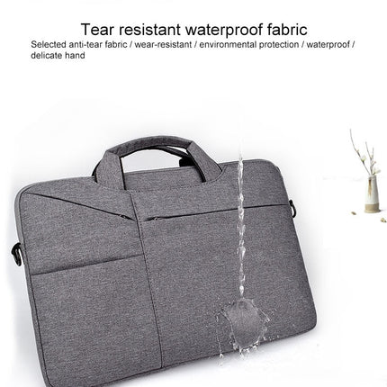 ST02S Waterproof Tear Resistance Hidden Portable Strap One-shoulder Handbag for 14.1 inch Laptops, with Suitcase Belt, ST02S 14.1 inch Pink, ST02S 14.1 inch Light Grey, ST02S 14.1 inch Navy Blue, ST02S 14.1 inch Black, ST02S 14.1 inch Dark Gray