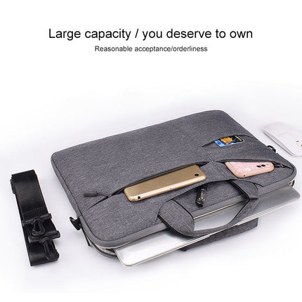 ST02S Waterproof Tear Resistance Hidden Portable Strap One-shoulder Handbag for 14.1 inch Laptops, with Suitcase Belt, ST02S 14.1 inch Pink, ST02S 14.1 inch Light Grey, ST02S 14.1 inch Navy Blue, ST02S 14.1 inch Black, ST02S 14.1 inch Dark Gray
