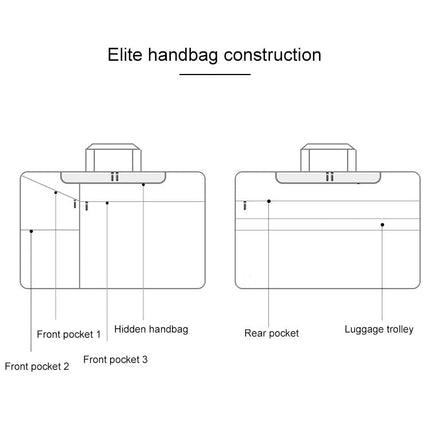 ST02S Waterproof Tear Resistance Hidden Portable Strap One-shoulder Handbag for 14.1 inch Laptops, with Suitcase Belt, ST02S 14.1 inch Pink, ST02S 14.1 inch Light Grey, ST02S 14.1 inch Navy Blue, ST02S 14.1 inch Black, ST02S 14.1 inch Dark Gray