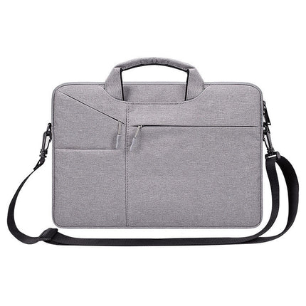 ST02S Waterproof Tear Resistance Hidden Portable Strap One-shoulder Handbag for 14.1 inch Laptops, with Suitcase Belt, ST02S 14.1 inch Pink, ST02S 14.1 inch Light Grey, ST02S 14.1 inch Navy Blue, ST02S 14.1 inch Black, ST02S 14.1 inch Dark Gray