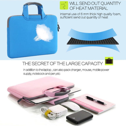15.4 inch Portable Air Permeable Handheld Sleeve Bag for MacBook Air / Pro, Lenovo and other Laptops, Size: 38x27.5x3.5cm, 15.4 inch Magenta, 15.4 inch Blue, 15.4 inch Grey, 15.4 inch Green, 15.4 inch Pink, 15.4 inch Black