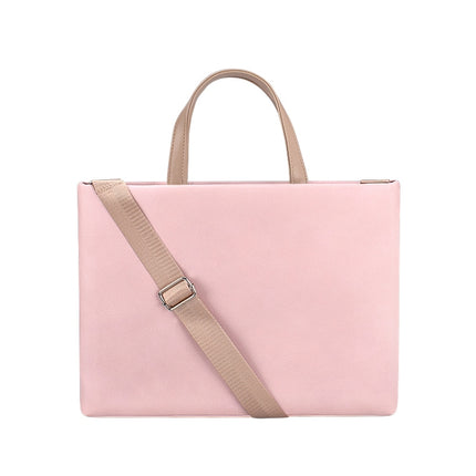 PU Waterproof Laptop Handbag Crossbody Bag for 13.3 inch Laptops, 13.3 inch (Pink), 13.3 inch (White)