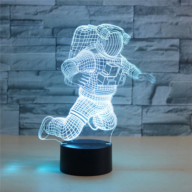 Astronaut Shape 3D Colorful LED Vision Light Table Lamp, USB Touch Version, USB Touch Version