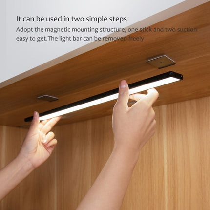 60cm Original Xiaomi Youpin YEELIGHT LED Smart Human Motion Sensor Light Bar Rechargeable Wardrobe Cabinet Corridor Wall Lamps, 60cm