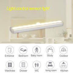 2.8W 60 LEDs Warm White Wide Screen Intelligent Human Body Sensor Light LED Corridor Cabinet Light, USB Charging Version
