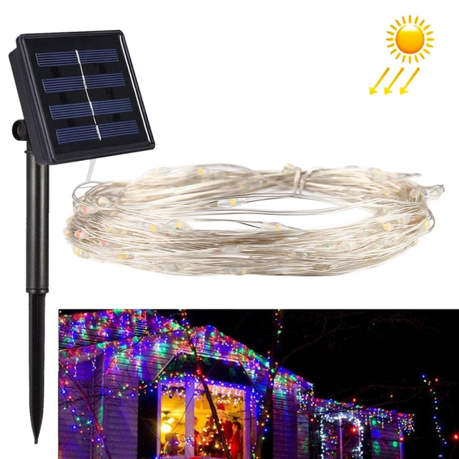 20m 200 LEDs SMD 0603 Solar Panel Silver Wire String Light Fairy Lamp Decorative Light, DC 5V, 20m 200 LEDs Colorful Light, 20m 200 LEDs White Light