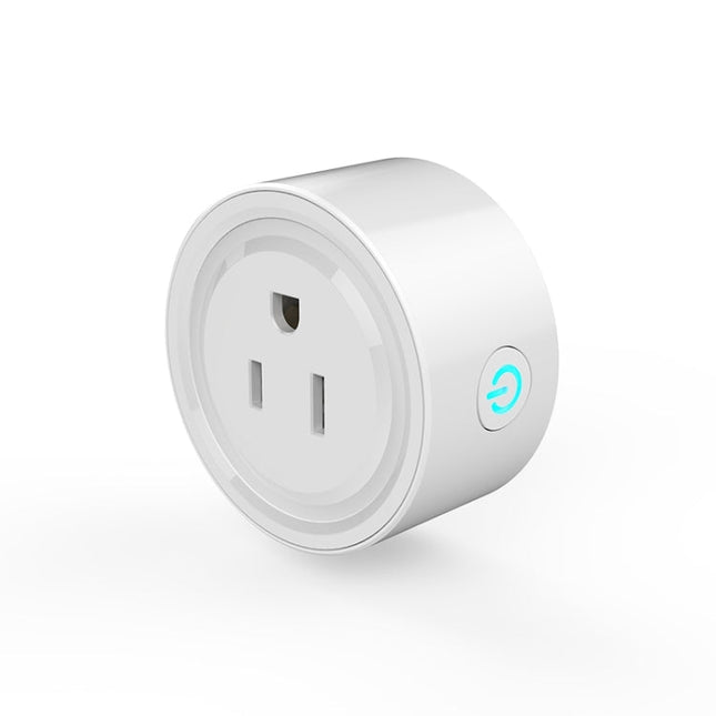 10A Round Shape WiFi Mini Plug APP Remote Control Timing Smart Socket Works with Alexa & Google Home, AC 100-240V, US Plug, 10A US Plug(Round Shape)