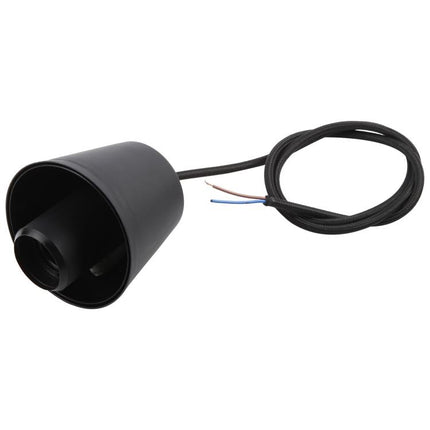 E27 Lamp Holder DIY Ceiling Chandelier Light Bulbs Screw Silicone Base Socket, Cable Length: 1m, E27 Black
