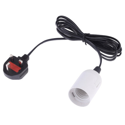E27 Wire Cap Lamp Holder Chandelier Power Socket with 1.8m Extension Cable, Big UK Plug