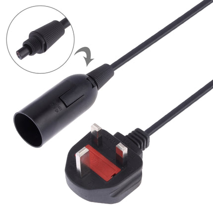 E14 Wire Cap Lamp Holder Chandelier Power Socket with 1.8m Extension Cable, Big UK Plug, Big UK Plug, 1.8m