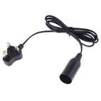 Small UK Plug, 1.2m / Black