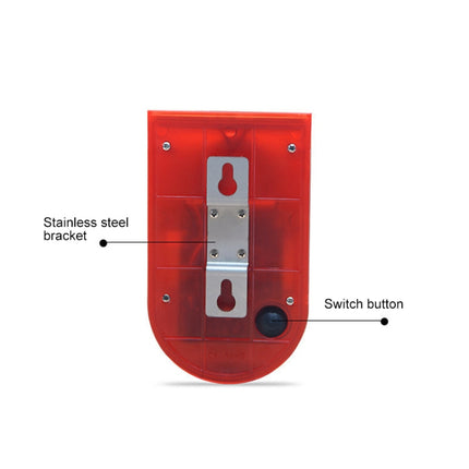 Solar Powered Sound-light Alarm Warning Light IP65 Waterproof 110 dB Burglar Alarm