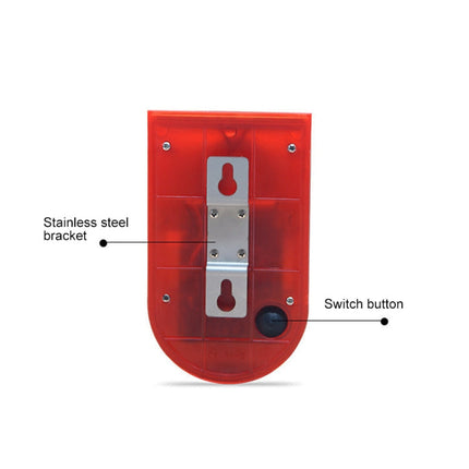 Solar Powered Sound-light Alarm Warning Light IP65 Waterproof 110 dB Burglar Alarm